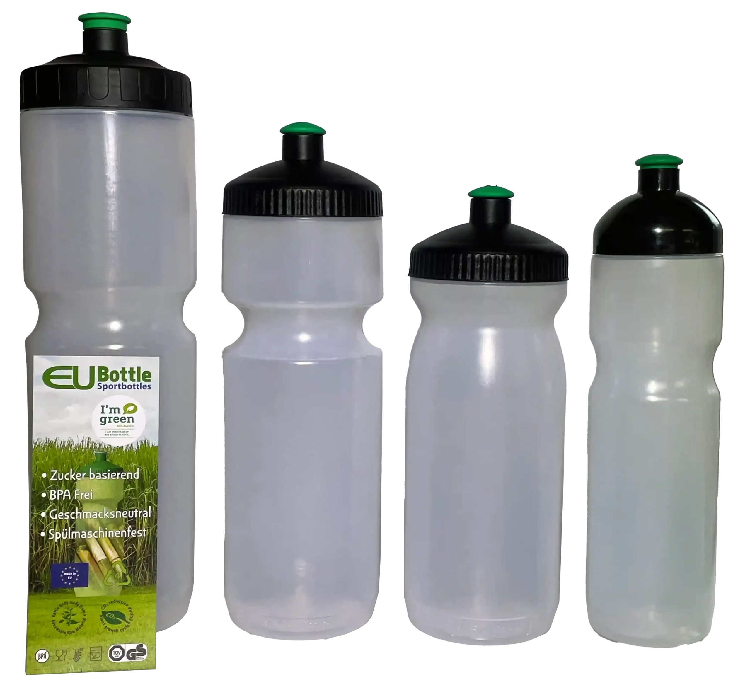 Bio Radflasche mit Logo, Foto bedruckbar